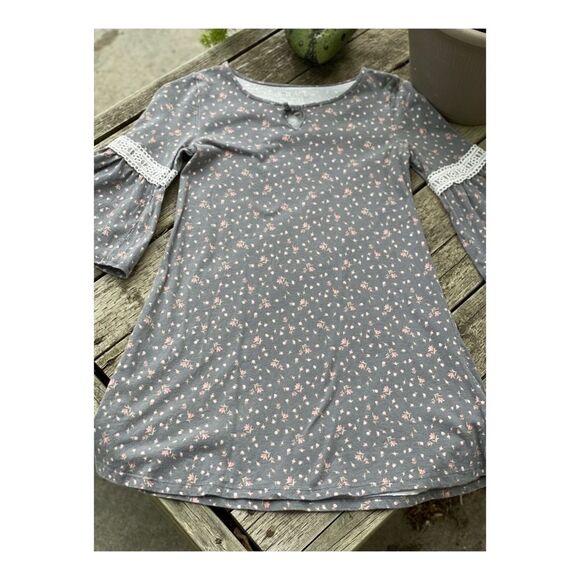 The Children's Place Cottagecore Dress Bell Sleeve Lace Floral Retro Sz 7/8 - Picture 8 of 8